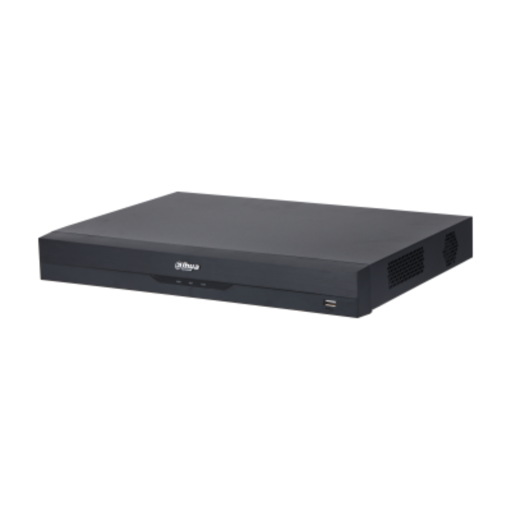Grabador DVR Penta-brid de 32 canales/ Funciones IA QuickPick 2.0, Perimeter Protection, Face Recognition, SMD Plus, AI Coding/Soporta compresión de video eficiente: Smart H.265+, H.265, Smart H.264+ y H.264/ Audio bidireccional  en los 32 canales/ Soporta hasta 16 TB/ 2 bahias/ No incluye DD (1)