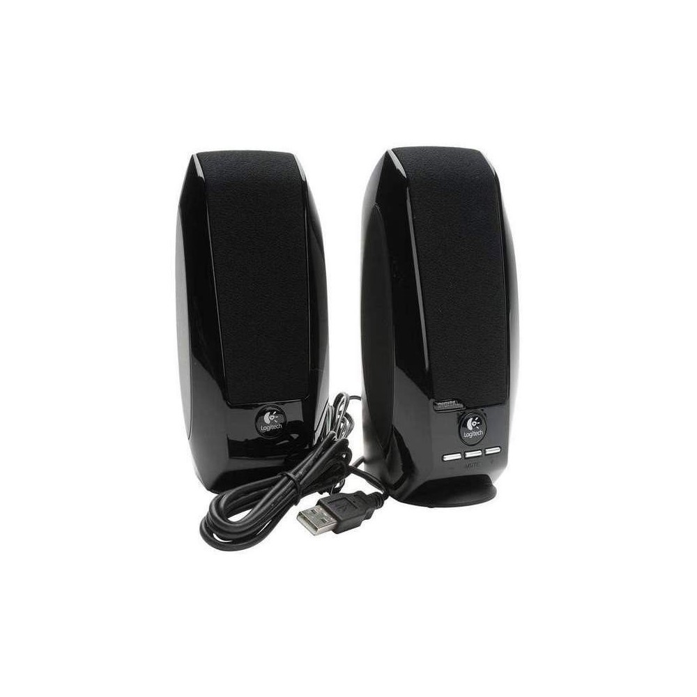 Parlantes LOGITECH S150 2.0 Potencia 2.2W USB Compatible PC-Cell-Tablet Sonido Estéreo Nítido Garantía 1Año-NEGRO (1)