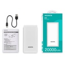 Power Bank 20000mAh Blanca  /2 puertos USB + 1 Puerto Tipo C entrada y Salida + 1 puerto de entrada  micro usb (3)