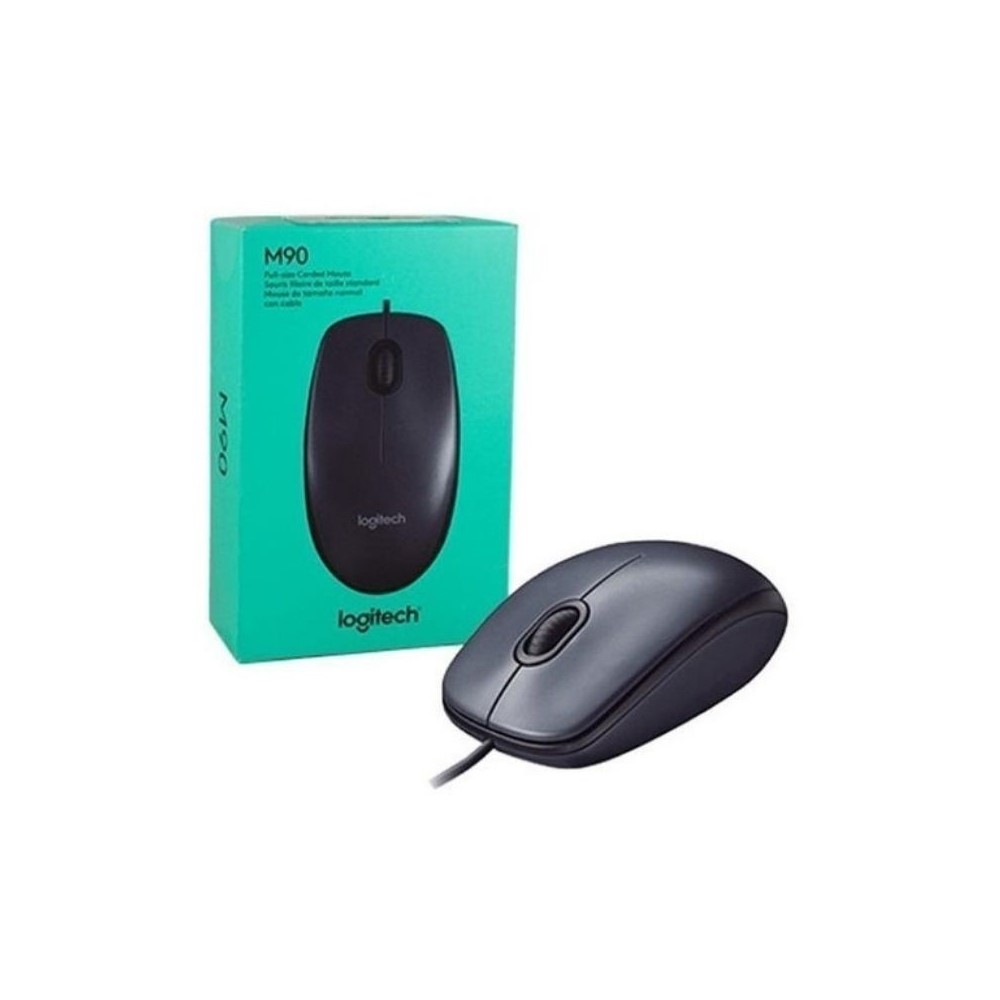 Mouse LOGITECH M90 Alámbrico Usb Compatible Win Y Mac COLOR Negro (3)