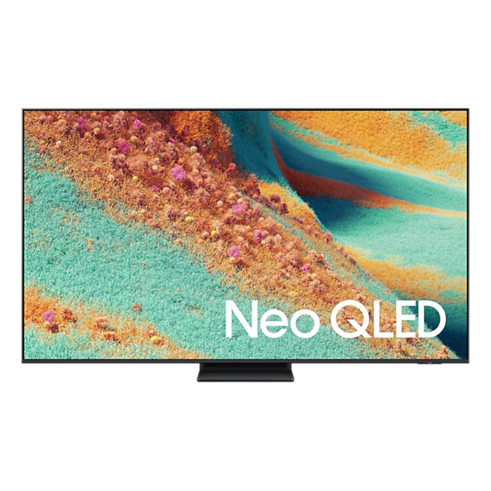 Televisor Samsung FLAT NEO QLED  Smart TV 55 pulgadas, UHD 4K  /3,840 x 2,160 / DVB-T2 / Procesador QN4 IA GEN2 144Hz/ Bluetooth / Dual Led / asistente de voz /  modo ambiente/ Modo Juego/  HDMI x 4 / USB x 2 /LAN/ abre y edita archivos de Office/ Control Solar/Garantía 1 año, Ficha tecnica completa en www.samsung.com.co