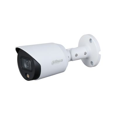 Camara Dahua Bullet, 2MP, Full Color, Lente Fijo 3,6mm, IR20M, Audio incorporado, 4en1 (CVI/TVI/AHD/CVBS), Semimetalica, DWDR, StarLight, IP67, 12VDC