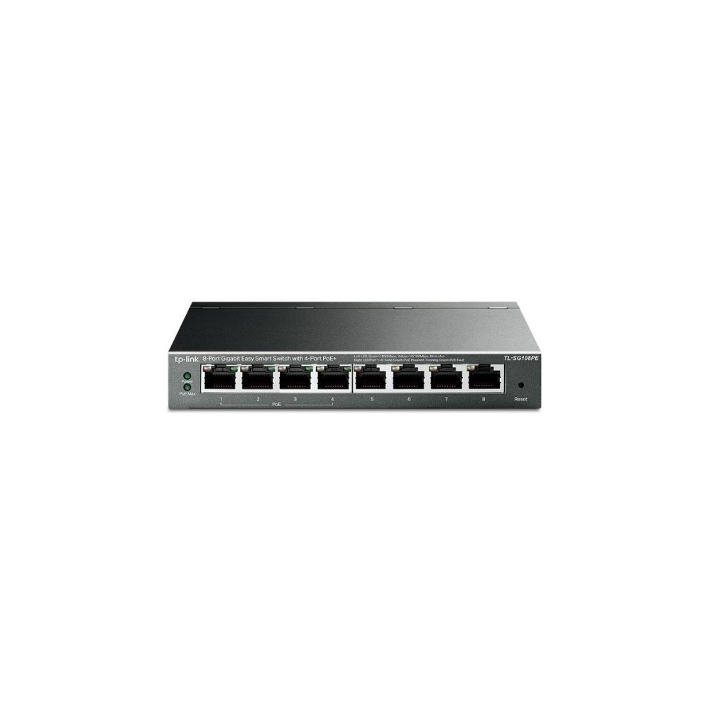 witch PoE Easy Smart Gigabit de 8 puertos con PoE + de 4 puertos, 4 puertos Gigabit 