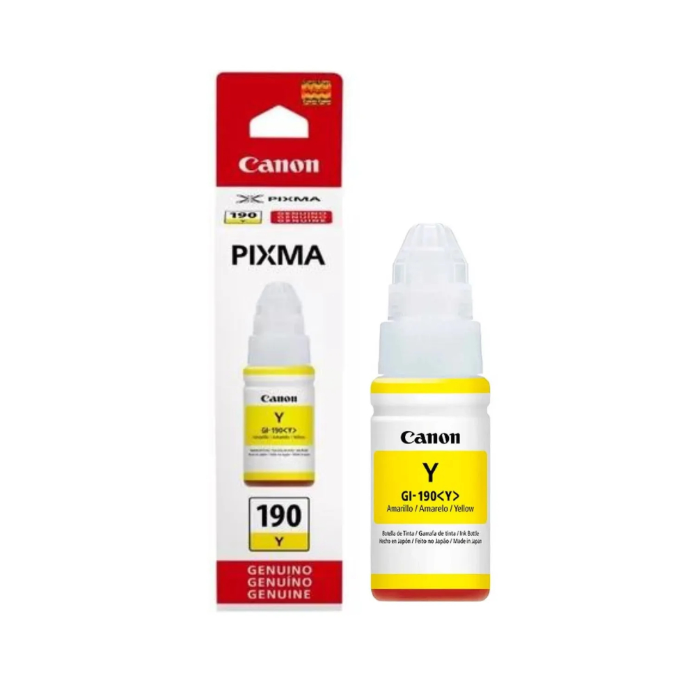 BOTELLA DE TINTA CANON GI-190 YELLOW (7.000 PAG)