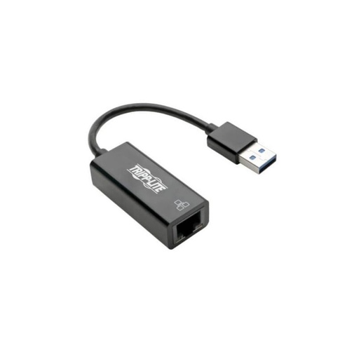 [U336-000-R] Adaptador de Red NIC USB 3.0 a Gigabit Ethernet, 10Mbps / 100Mbps / 1000Mbps, Negro
