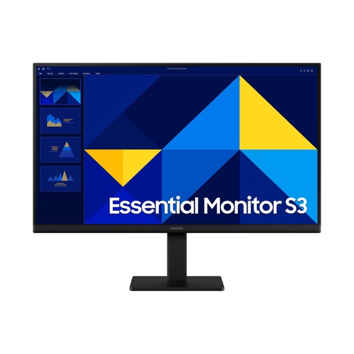 [LS24D300GANXZA] Monitor Samsung FHD Plano de 24 Ultra delgado panel IPS, modo para cuidado ocular y eco saving plus Resolución 1920X1080 (16:9) plano Contraste tipico: 1000:1 a 250nit Tiempo de respuesta: 4ms (GTG) tasa de refresco 100 HZ AMD FreeSync Conectividad: VGA, HDMI (incluye CableHDMI) VESA